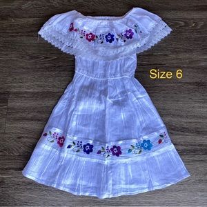 Hand Embroidered Mexican Girls Dress/ Vestido Mexicano